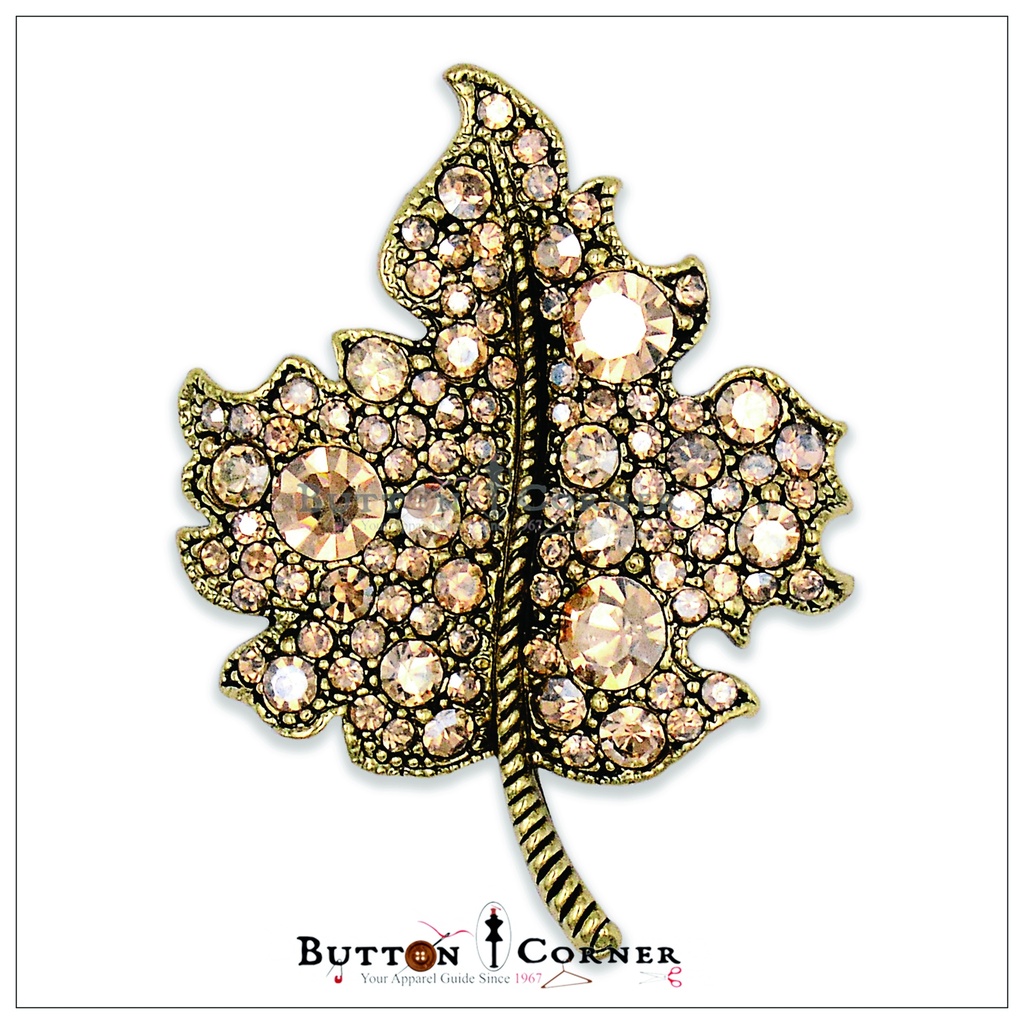 Maple🍁Leaf  With Diamonds Brooch