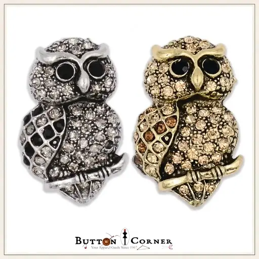 Owl🦉With Diamonds Brooch
