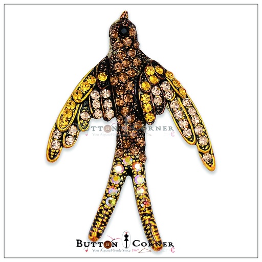 Swallow With Diamonds Brooch