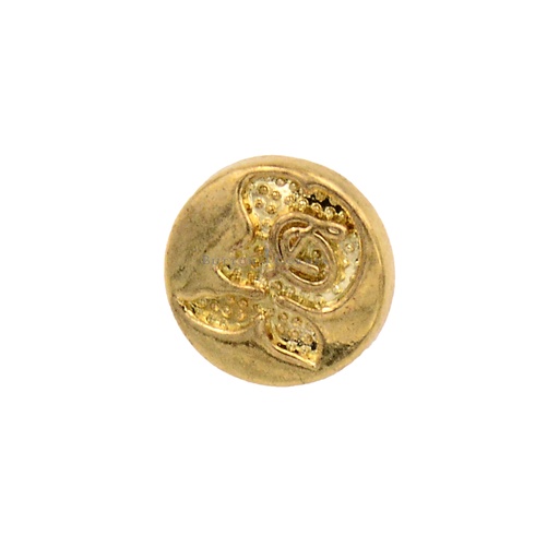 [MBT01-82 YELLOW GOLD] Apple Design Engrave Shirt Button