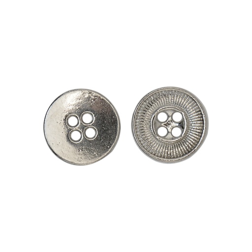 [MBS9053-SHINE SILVER] Lining Border 4 Hole Shirt Button