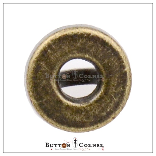 [MBAF20-ANTIQUE BRASS] Round Shape Hole Metal Shirt Button