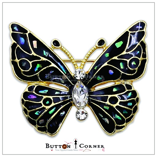 Butterfly With Centre Stone Brooch
