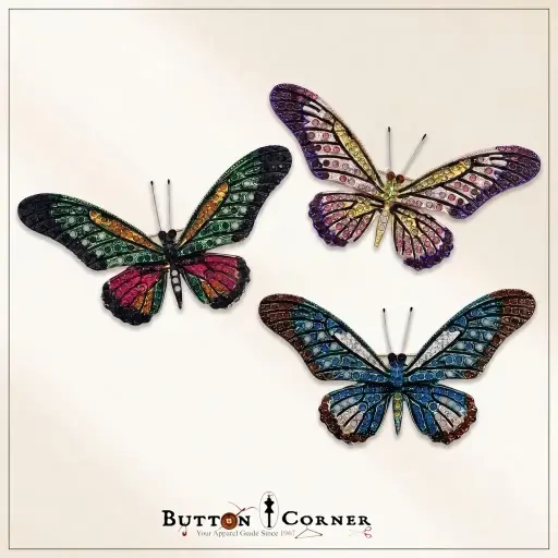 African Butterfly with Diamonds Brooch