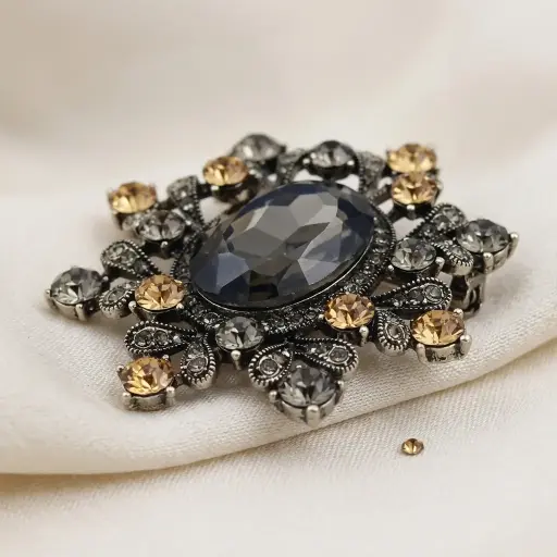 [11139 CHAMPAGNE] Antique Metal Brooch