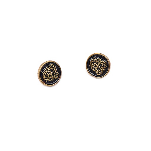 [MBA1639 BLACK GOLD] Anchor Logo Metal Shirt Button