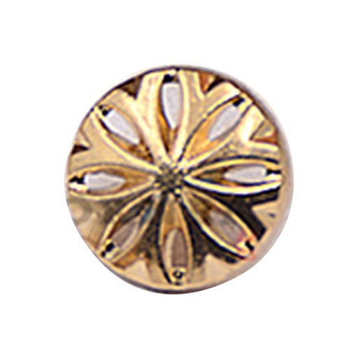 [MBT78 SHINE GOLD] Sunflower Shape Metal Shirt Button
