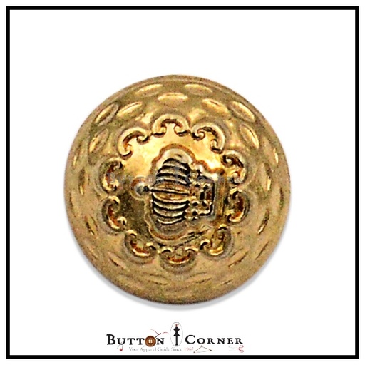 [MBT67-MATT GOLD] Dome Shape Crown Design Metal Shirt Button