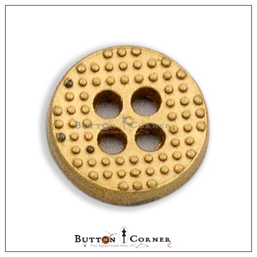 [MBS8868 MATT GOLD] Doted Design 4 Hole Shirt Button