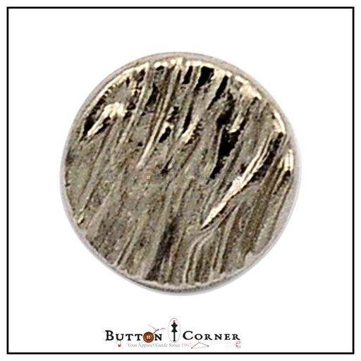 [MBS2435 SHINE SILVER] Rough Design Metal Shirt Button