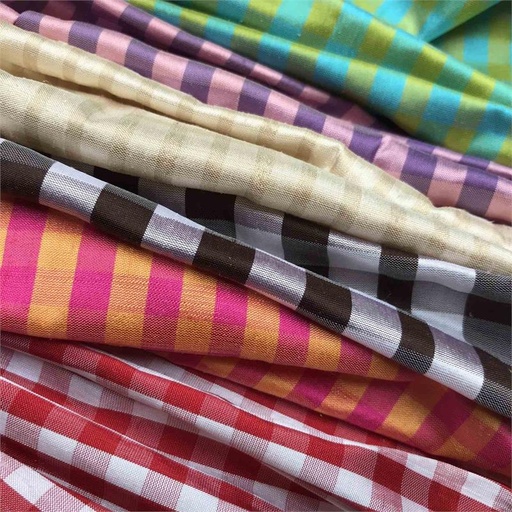 [SILK FINE 280] Fine Silk Check Fabric