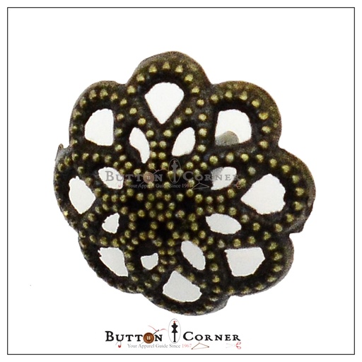 [MBT27 ANTIQUE BRASS] Umbrella Shape Metal Shirt Button