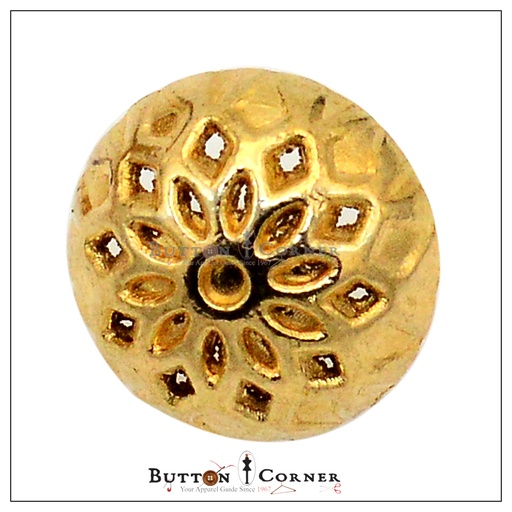 [MBT02 SHINE GOLD] Engraving Design Dome Shirt Button