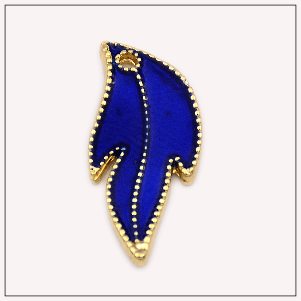 Enamel Leaf Metal Hanging Button