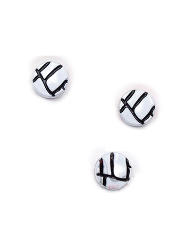 [MBSY740 WHITE] Painting Design Metal Shirt Button