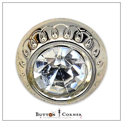 [PB9332-GOLD WHITE] Doted Broder With Pearl Shirt Button