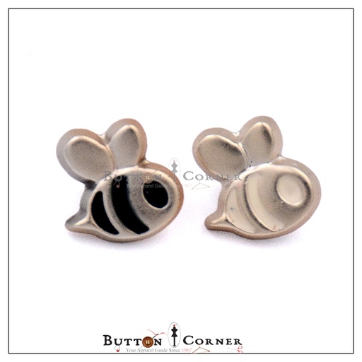 Gold Base Fish Shape Shank Button