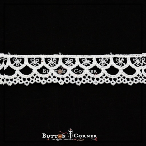 [AY811329-1-WHITE] One Side Border Shuttle Lace
