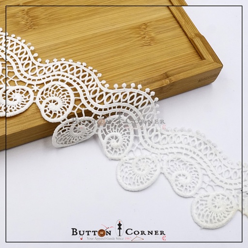 [AL1040-WHITE] Imported Shuttle Lace