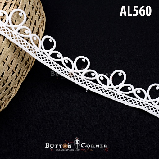One Side Border Shuttle Lace