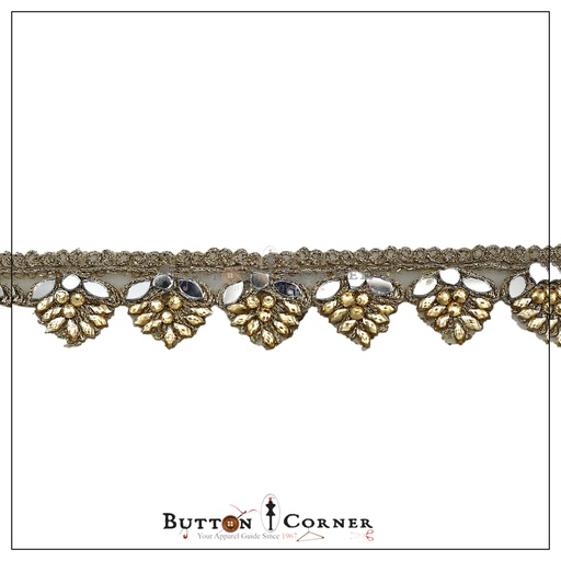 Fancy Kundan & Mirror Lace