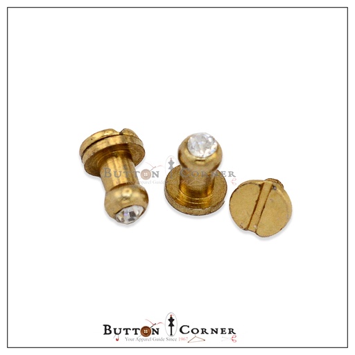 [DKA002 GOLD] Collar Button Stud With Screw