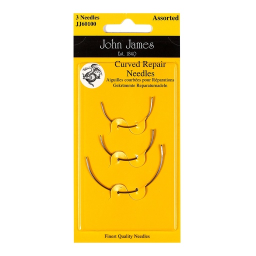[JJ60100-NICKLE] Curved Repair Sewing Needles