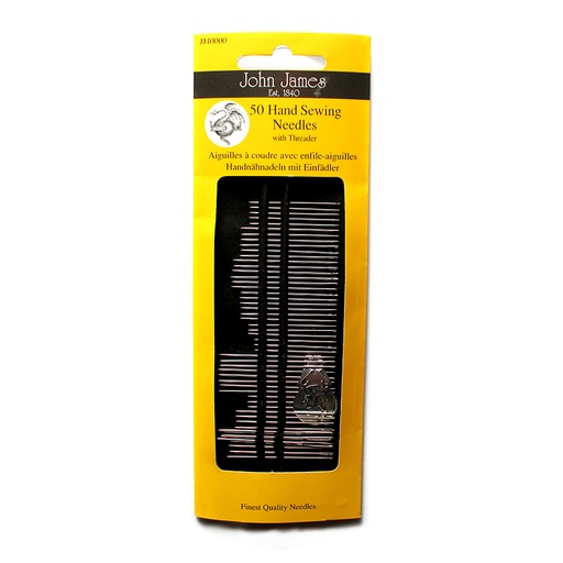 [JJ40000-NICKLE] 50 Sewing Needles & Threader