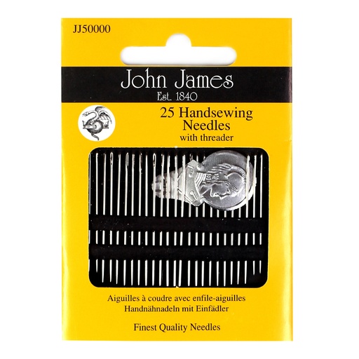 [JJ50000 NICKLE] 25 Sewing Needles & Threader