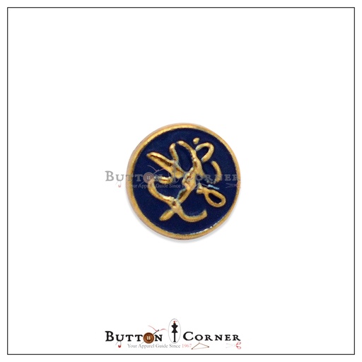 [MBSK-19-BLUE GOLD] Vintage Design Metal Shirt Button