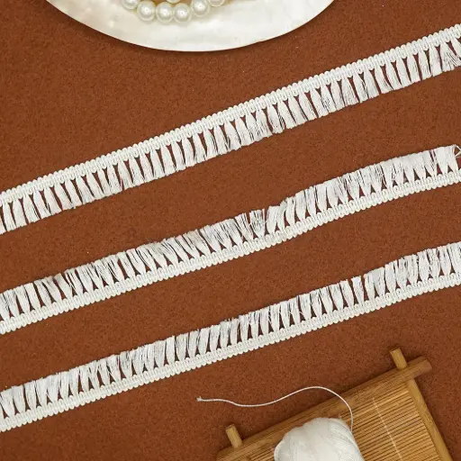 [JL49 WHITE] One Side Border Hanging Lace