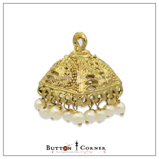 [34761 GOLD] Square Shape Fancy Jhumki