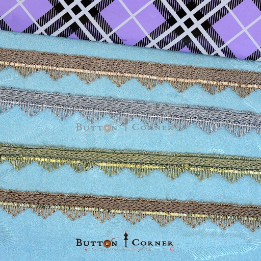 Fancy Metallic Yarn Gota Lace