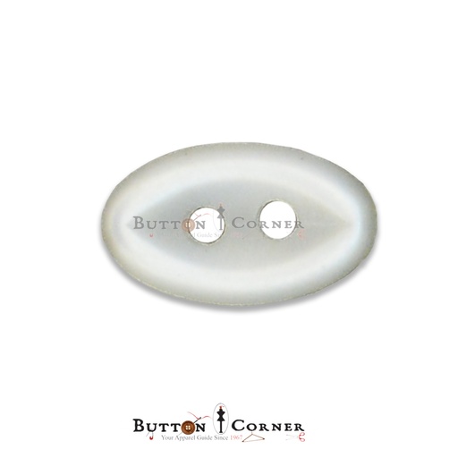 [PB91 WHITE] Oval Shape 2 Hole Plastic Button
