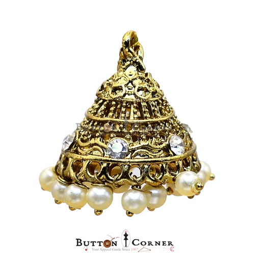 [35121 GOLD] Drop Shape Fancy Jhumki