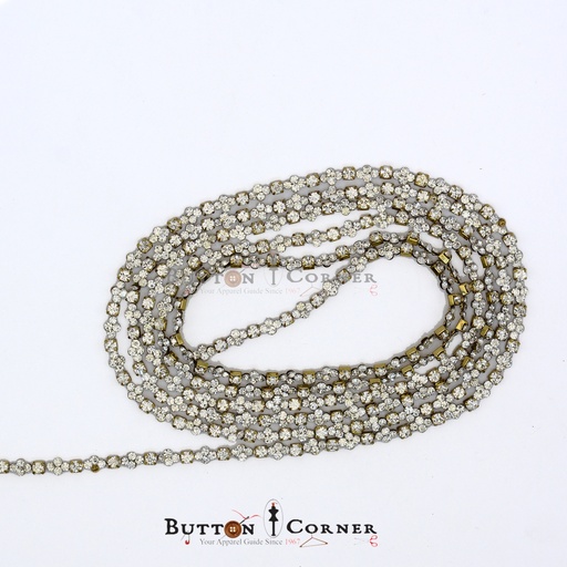 [FLOWER CHAIN CRYSTAL 35150] Flower Shape Fancy Metal Chain