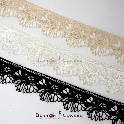 One Side Border Shuttle Lace