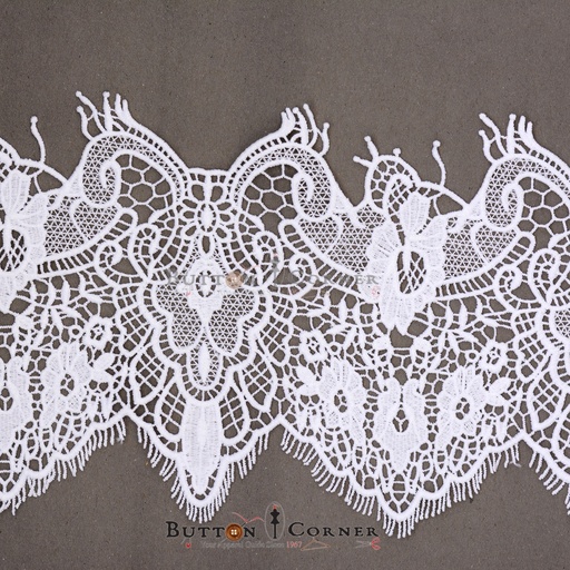 [AL1082 WHITE] Applique Shuttle Lace