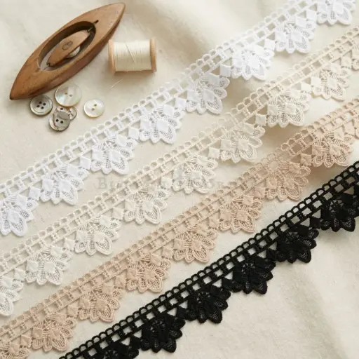One Side Border Shuttle Lace