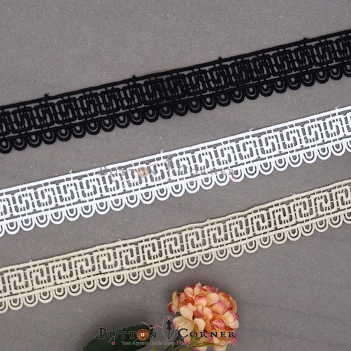 One Side Border Shuttle Lace
