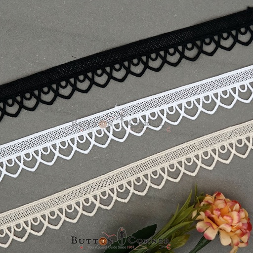 One Side Border Shuttle Lace