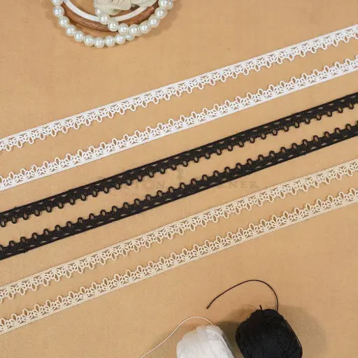 One Side Border Shuttle Lace