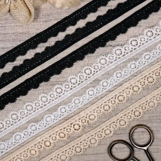One Side Border Shuttle Lace