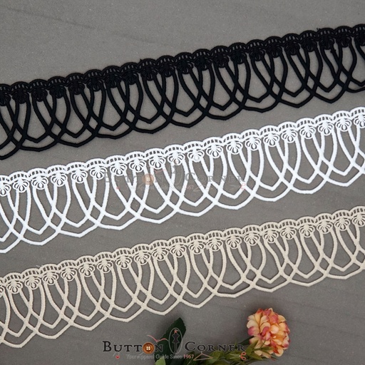 One Side Border Shuttle Lace