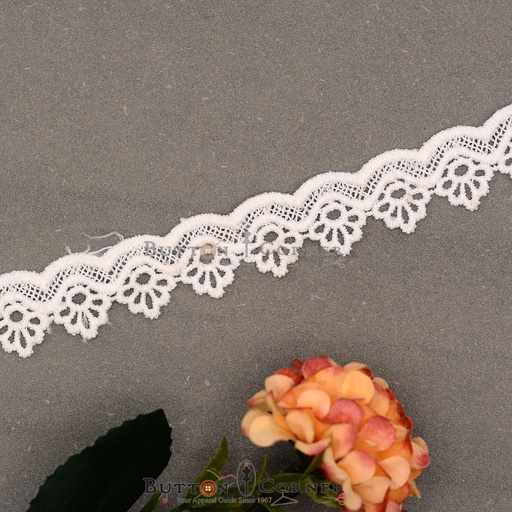 [AL2023-WHITE] One Side Border Shuttle Lace