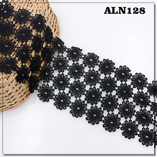 [ALN128-BLACK] Double Side Border Shuttle Lace