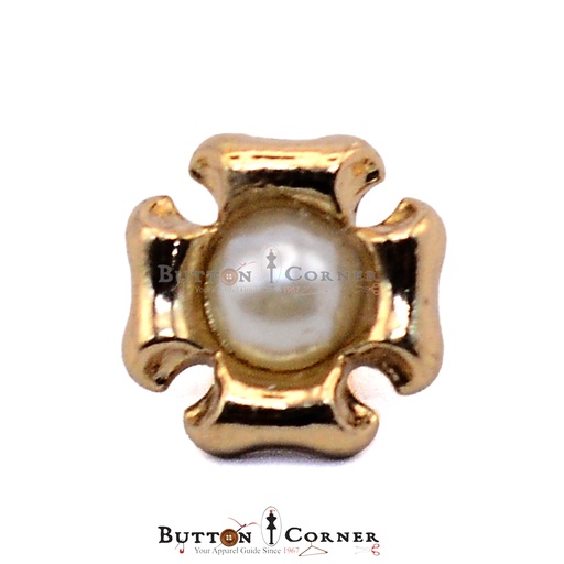 [MBT999 GOLD] Center Pearl Metal Button