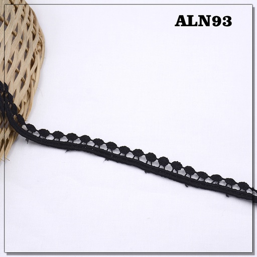 [ALN94-BLACK] One Side Border Shuttle Lace