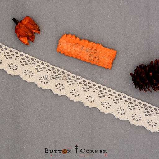 [CRL120 BEIGE] One Side Border Crochet Lace