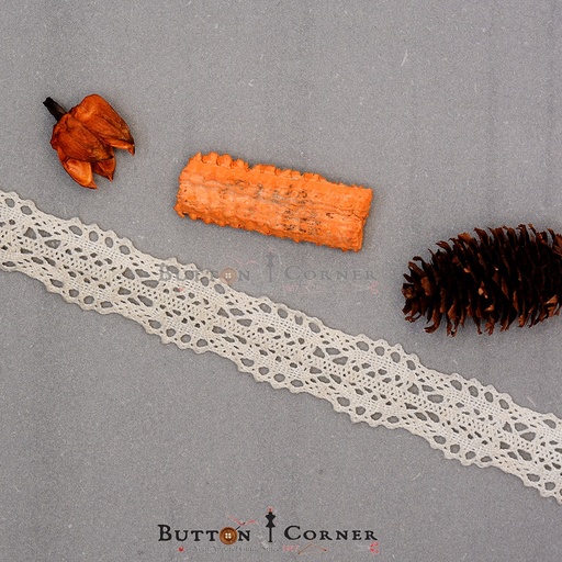 [CRL143 BEIGE] Double Side Border Crochet Lace